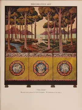 Decorative art - painted screen